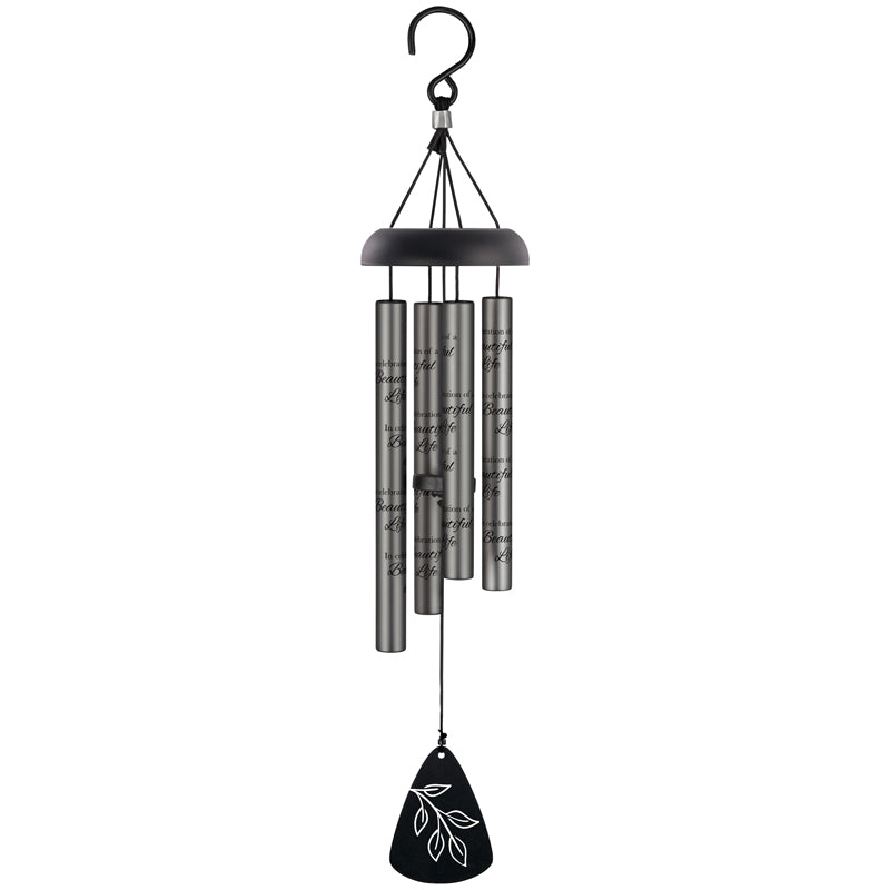 "Beautiful Life" 21" Charcoal Sonnet Chime