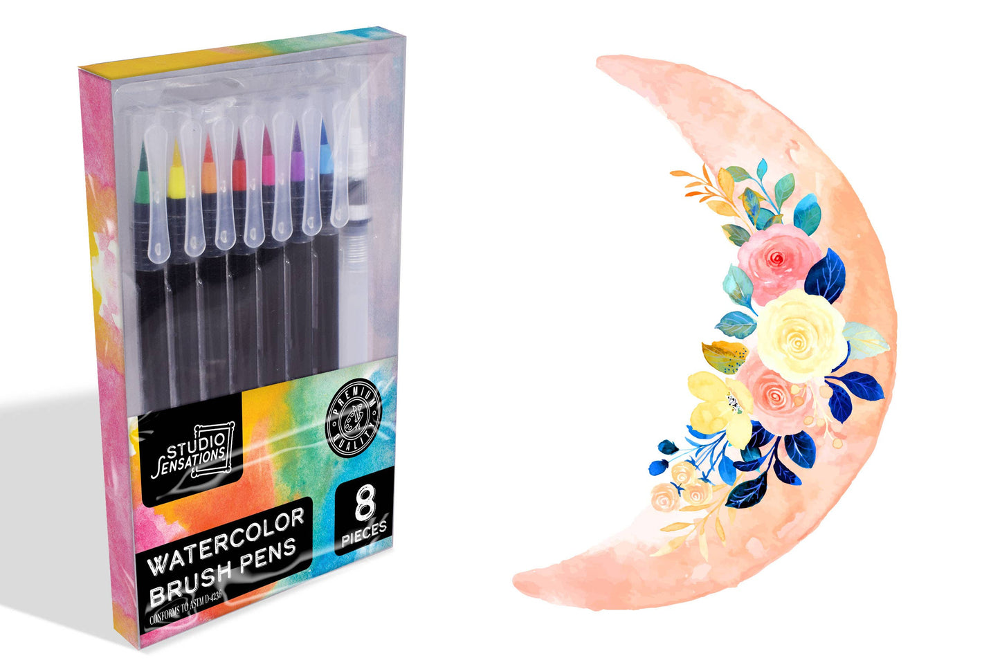 8 pc Watercolor Brush Pens Set
