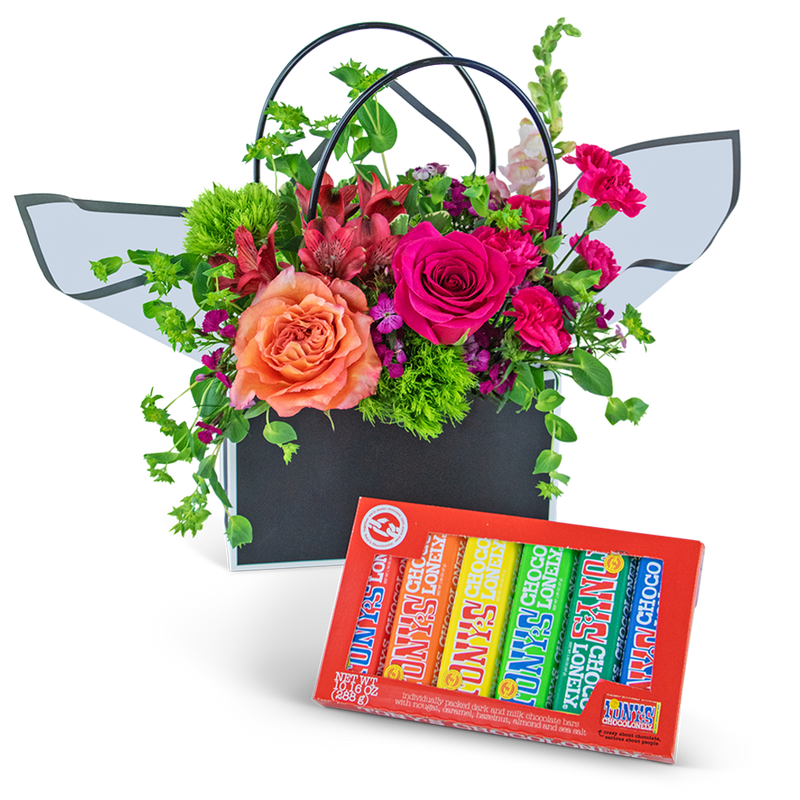 Chocolate-Covered Roses Blooming Tote Ensemble