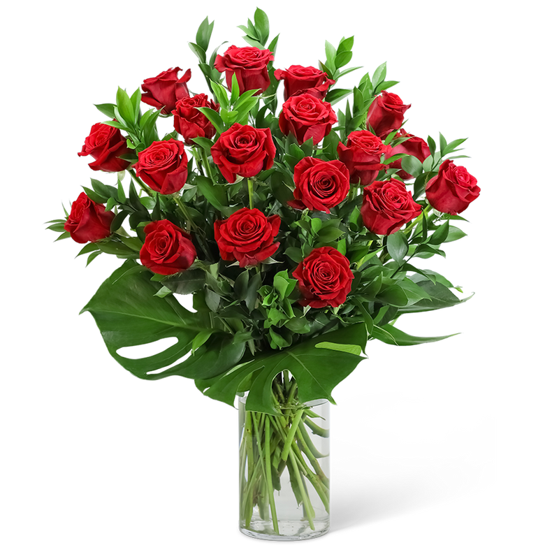 Red Roses with Modern Foliage (18)