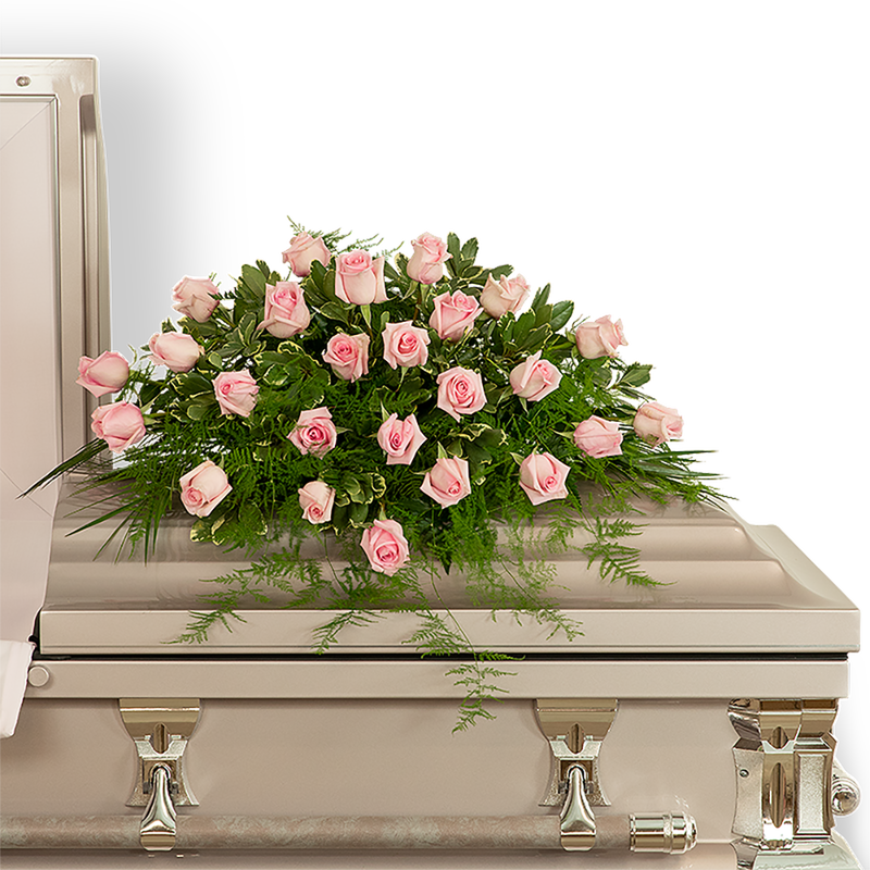 Pink Tranquility Casket Spray
