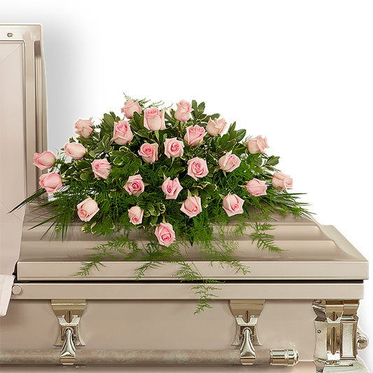 Pink Tranquility Casket Spray