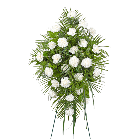 Peaceful in White Standing Spray