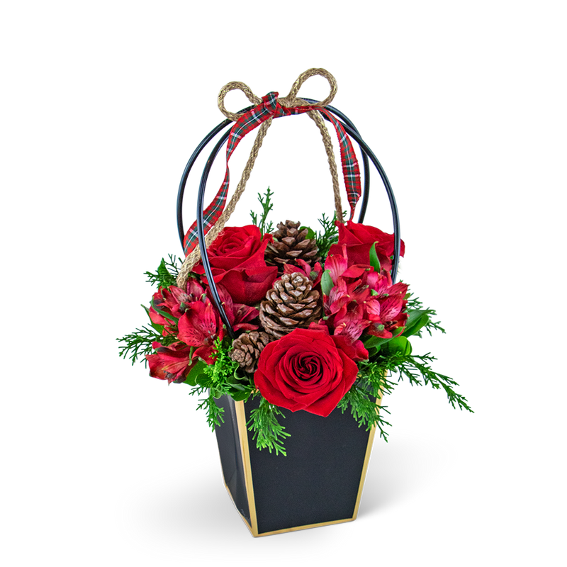 Piney Rose Holiday Tote