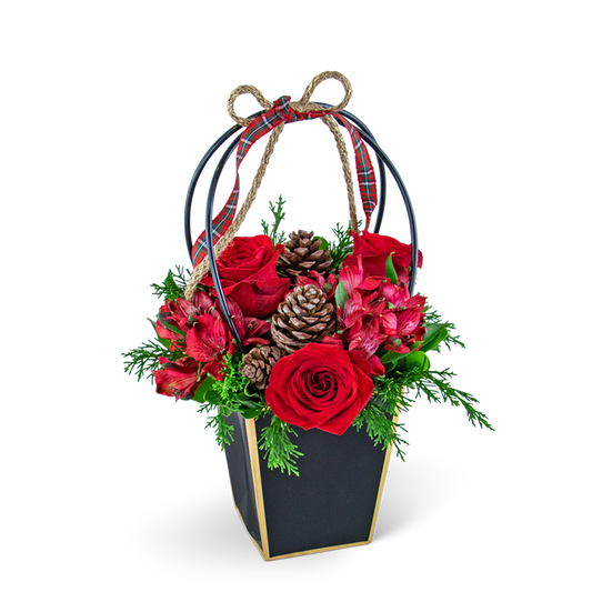 Piney Rose Holiday Tote
