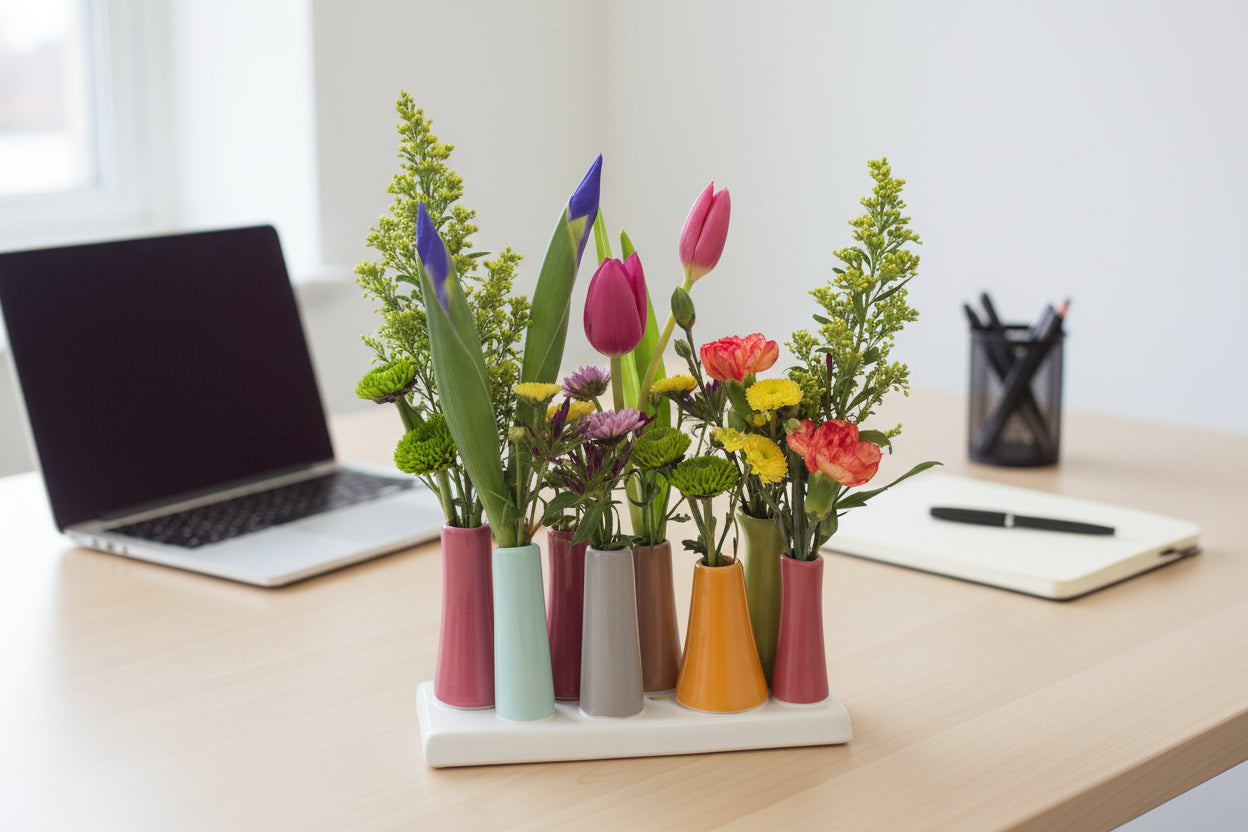 Modern Bud Vase arrangement