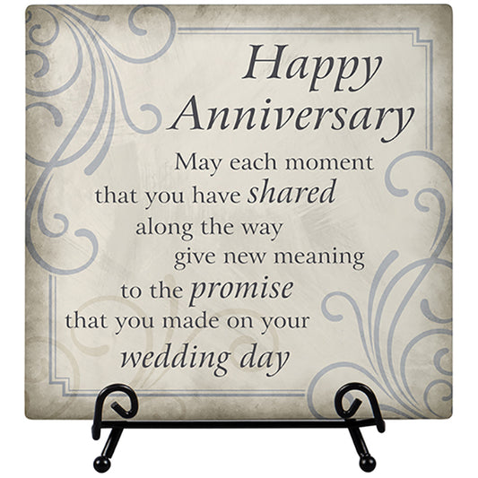 "Anniversary" Easel Plaque