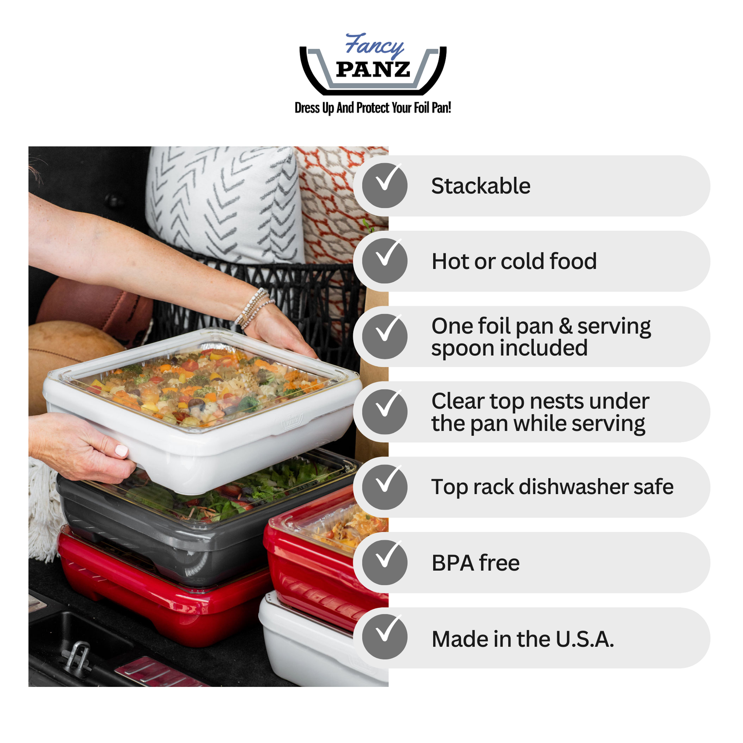 Square Set - 8x8 Pan Frame w/ Lid & Serving Spoon - Charcoal