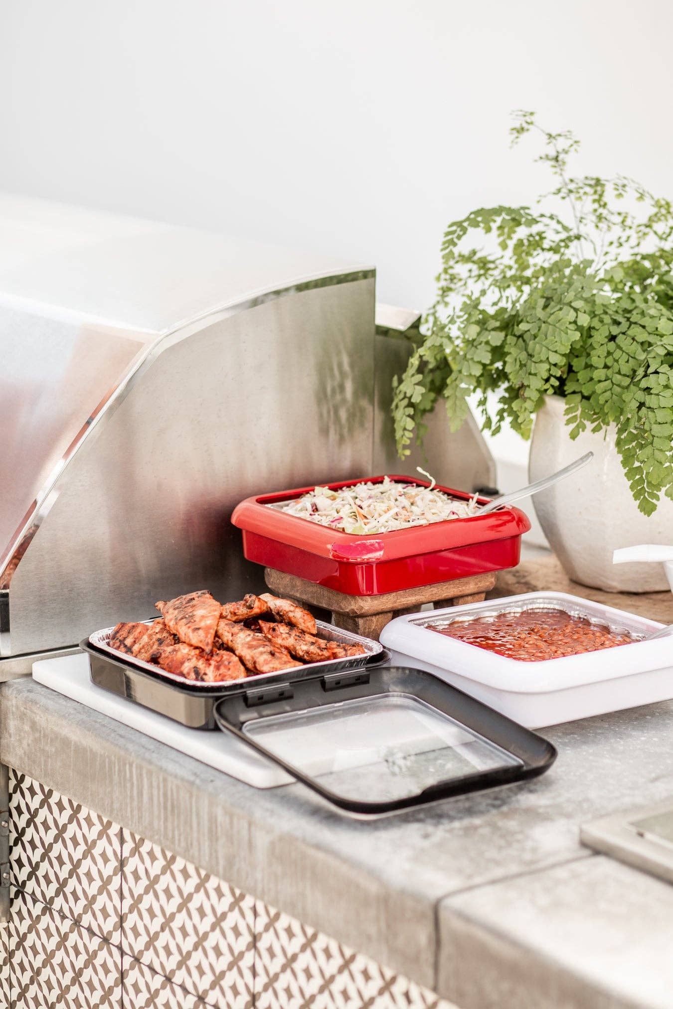 Square Set - 8x8 Pan Frame w/ Lid & Serving Spoon - Charcoal