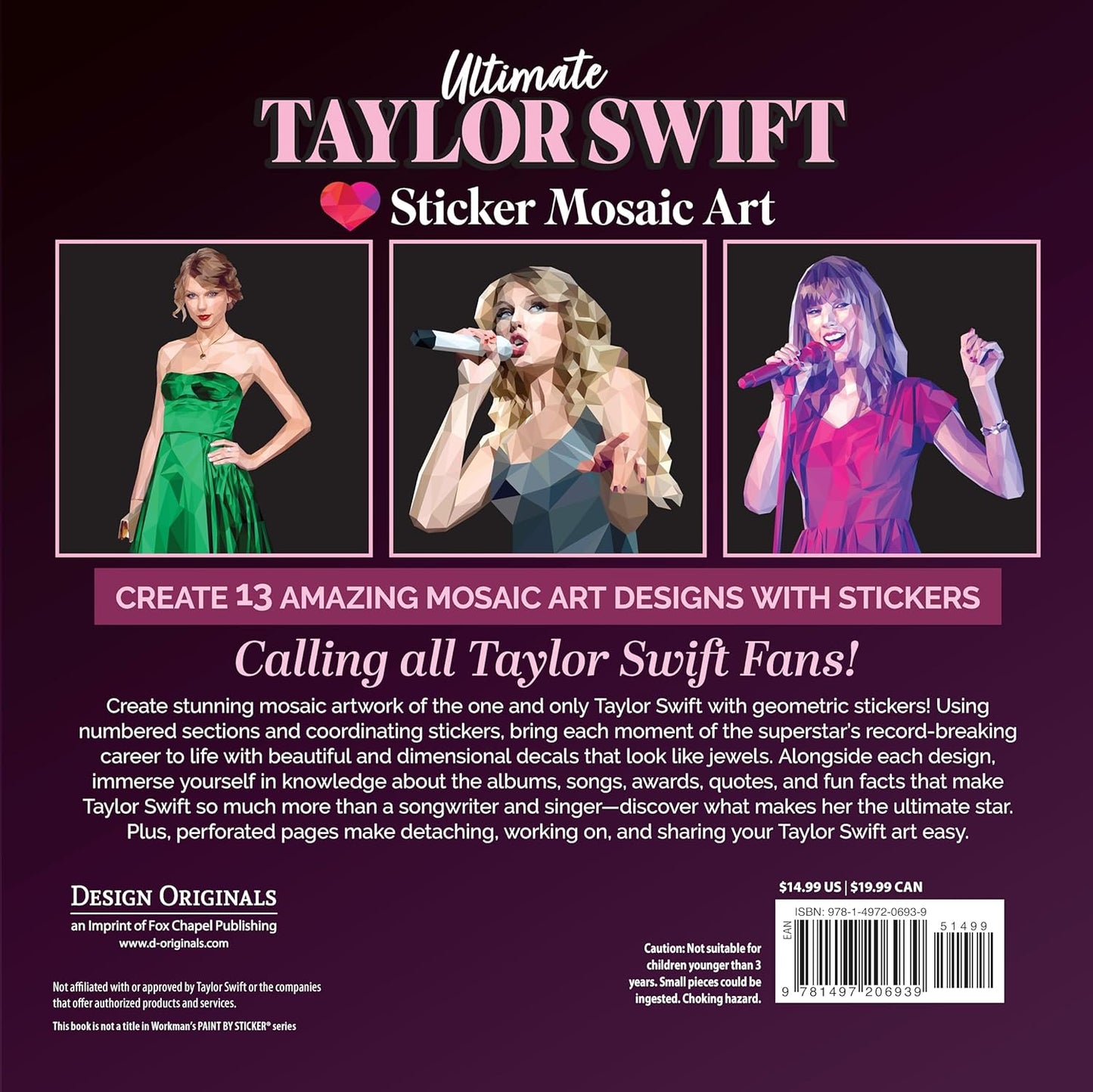 Taylor Swift Mosaic Sticker Book