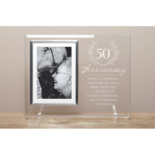 "50th Anniversary" Glass Frame