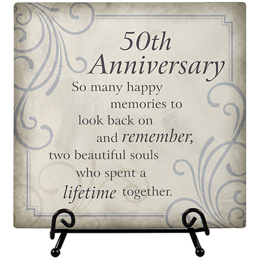 "50th Anniversary" Easel Plaque