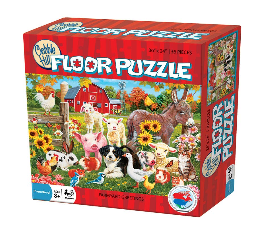 Farmyard Greetings 36pc floor puzzle