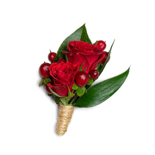 Crimson Boutonniere