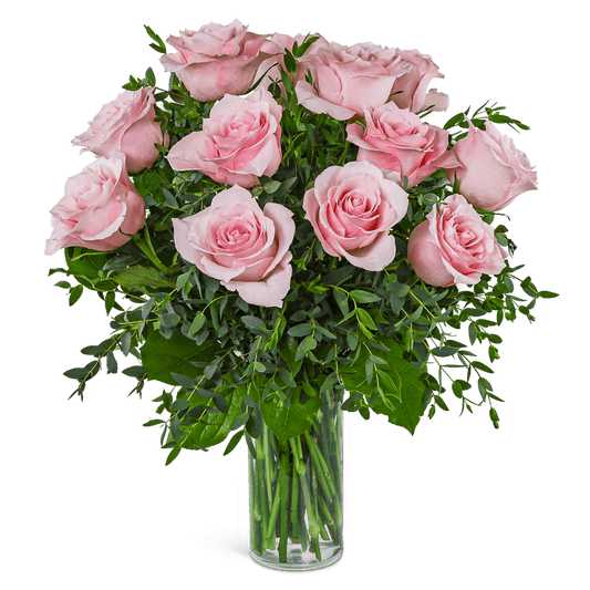 One Dozen Perfectly Pink Roses