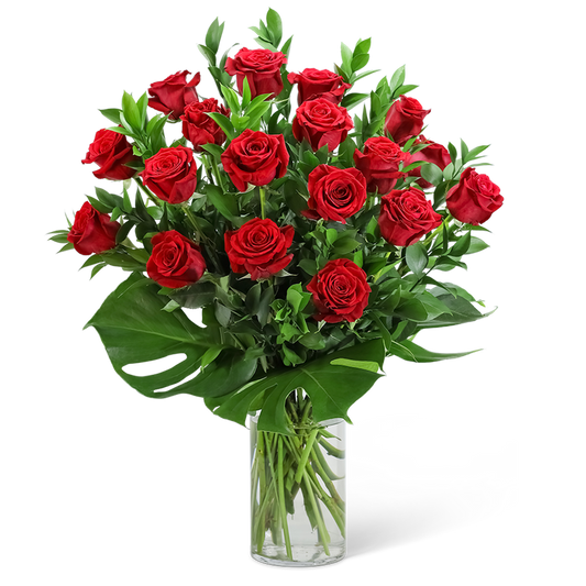 Red Roses with Modern Foliage (18)