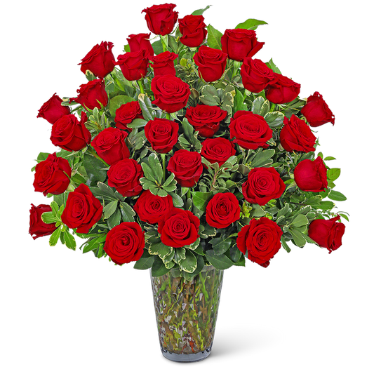 Three Dozen Elegant Red Roses