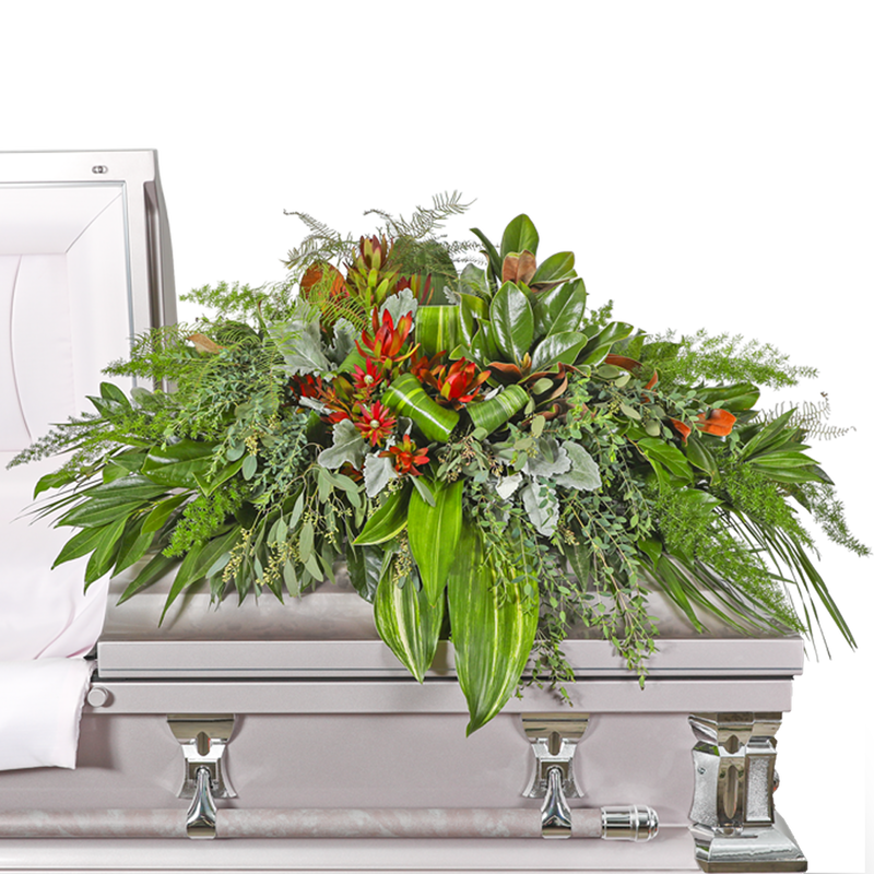 Verdant Farewell Casket Spray