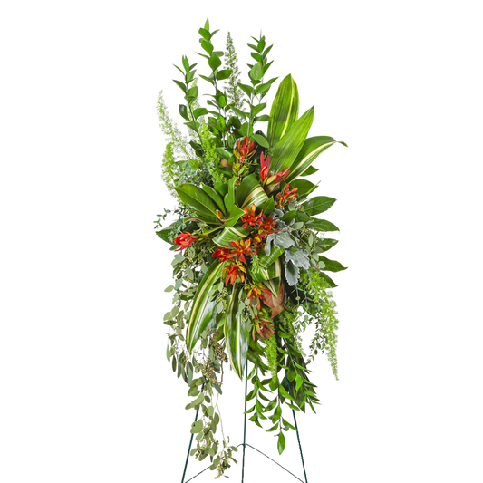 Verdant Farewell Standing Spray