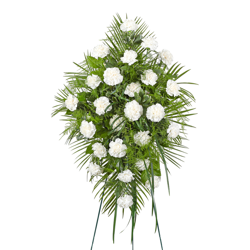 Peaceful in White Standing Spray