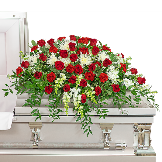 Serene Sanctuary Casket Spray