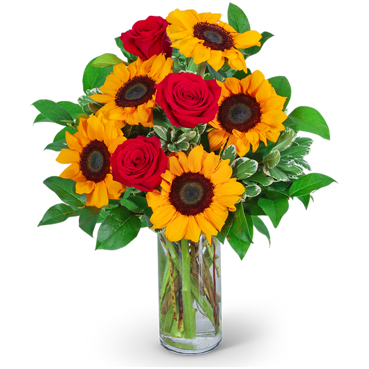 Rosy Sunflowers