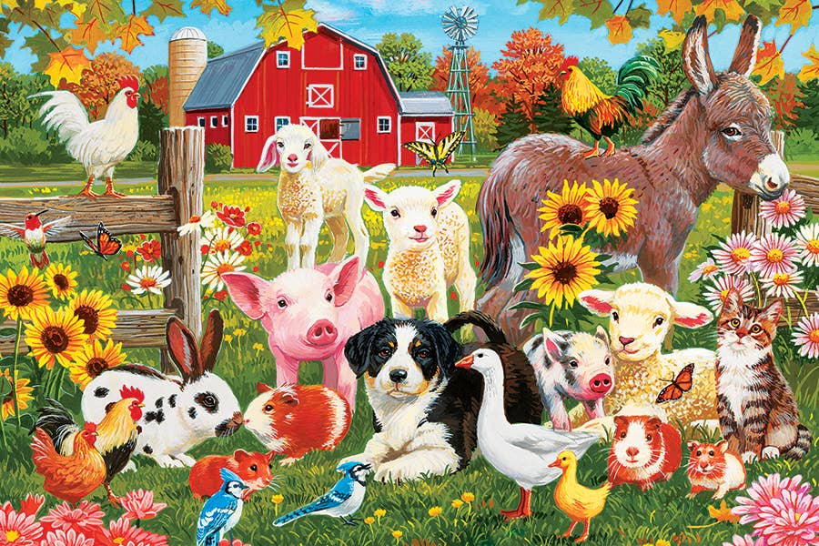 Farmyard Greetings 36pc floor puzzle