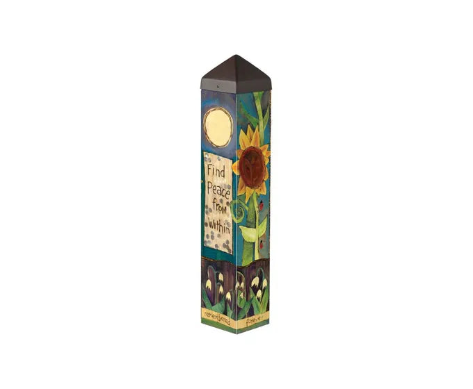 "Find Peace" Art Pole